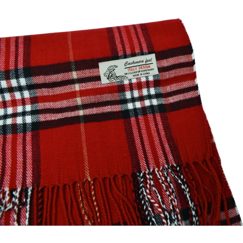 Glory Max Unisex Classic Tartan Plaid Winter Scarf Soft Cashmere Feel 72"x12"